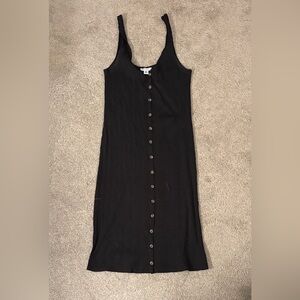 American Eagle Black Button-Down Sleeveless Dress